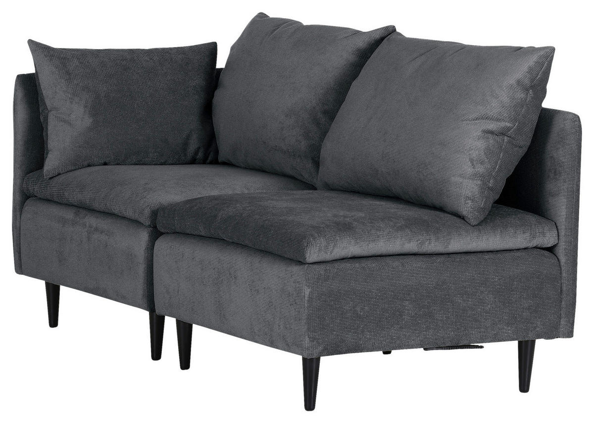 SOFFMODUL i flatväv antracit  - svart/antracit, Klassisk, trä/textil (83/72/83cm) - MID.YOU