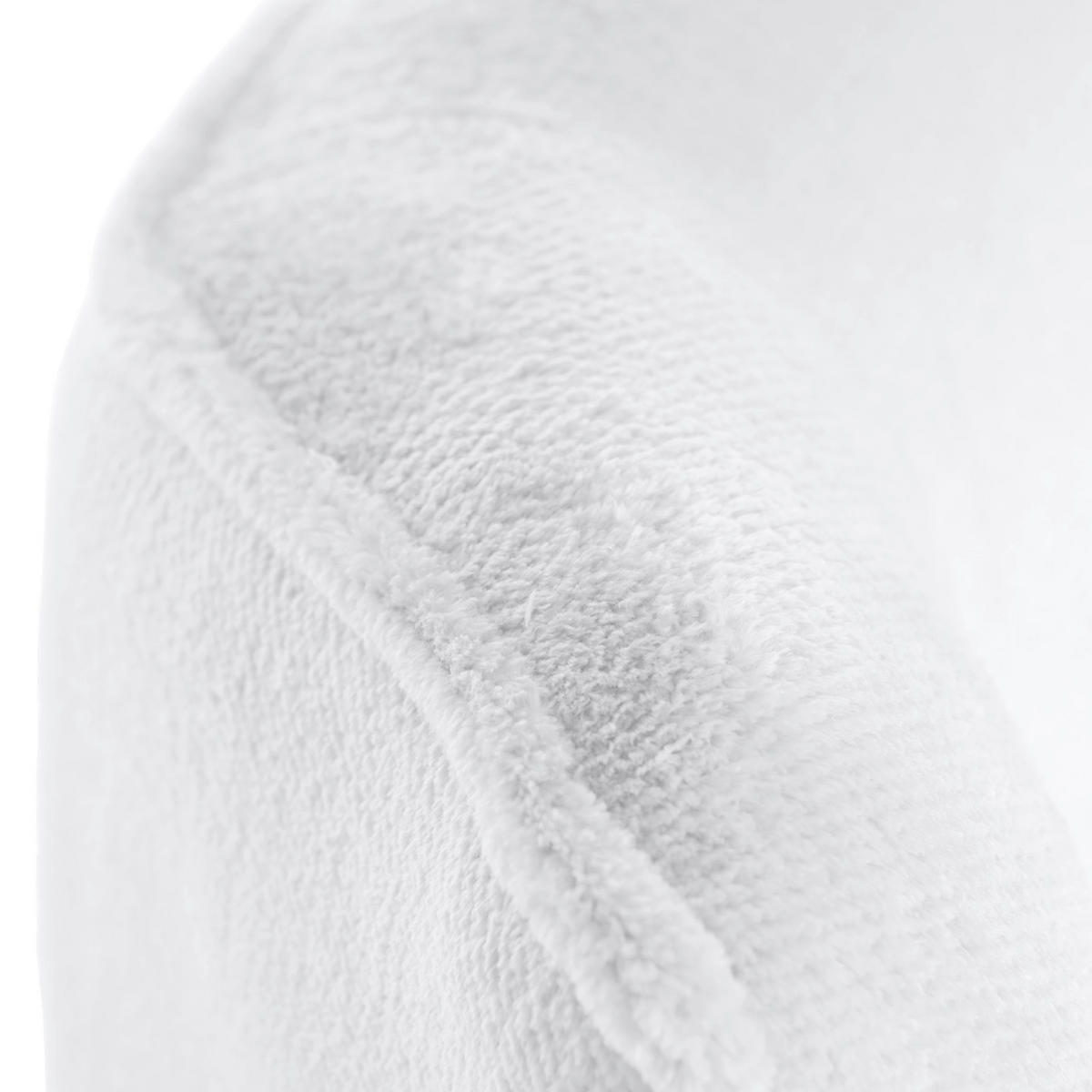 ÖRONLAPPSFÅTÖLJ i plysch vit  - vit/ljusblå, Klassisk, metall/textil (83/110/92cm) - MID.YOU