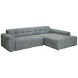 ECKSOFA Pastellgrün Flachgewebe  - Pastellgrün/Schwarz, KONVENTIONELL, Kunststoff/Textil (292/189cm) - Carryhome