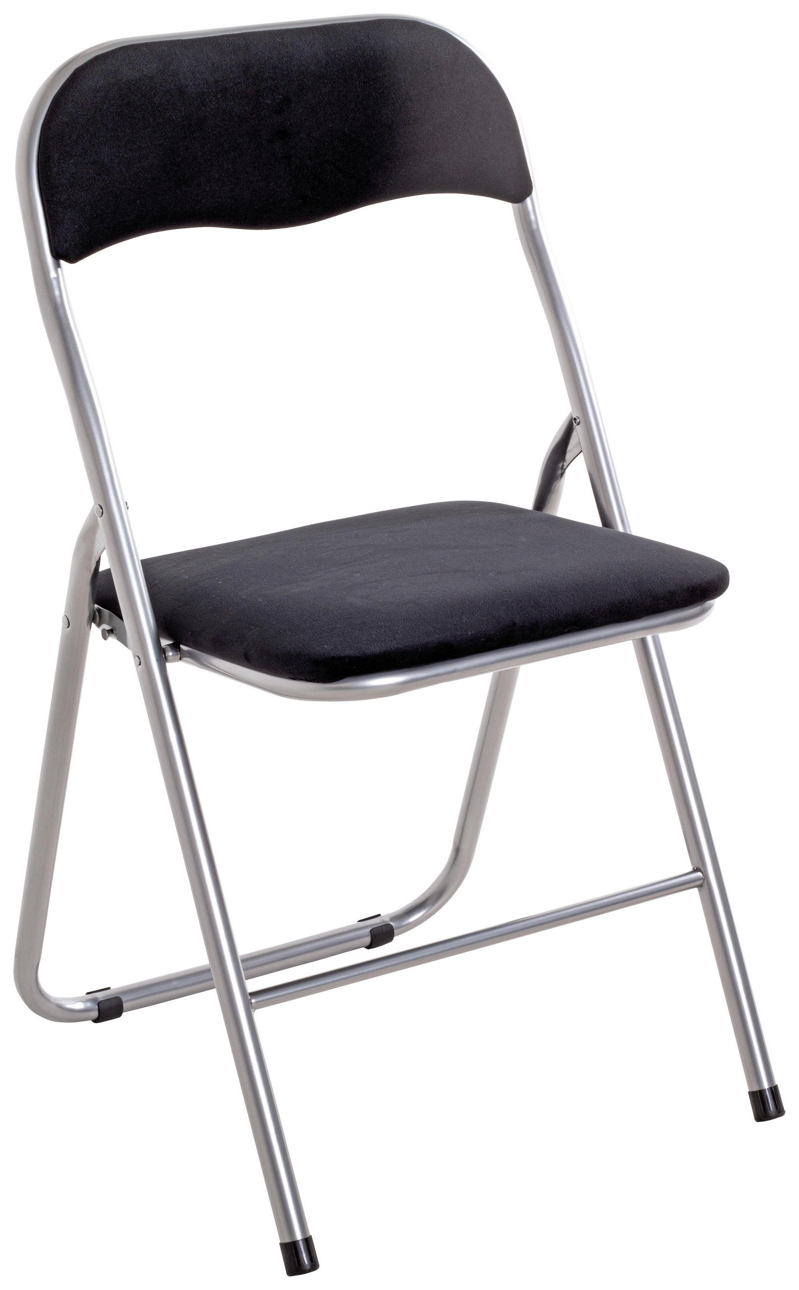 KLAPPSESSEL in Metall, Textil Grau, Schwarz  - Schwarz/Grau, Basics, Textil/Metall (45/81/45cm)