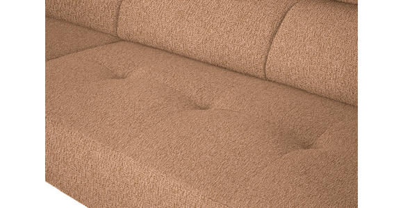 ECKSOFA  in Webstoff Rostfarben  205/280 cm  - Rostfarben/Schwarz, Design, Textil/Metall (205/280cm) - Xora