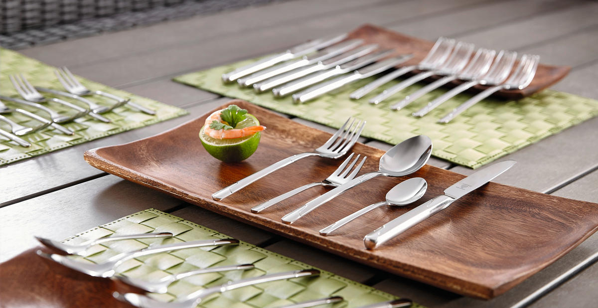 BESTECKSET Viva 60-teilig Edelstahl  - Silberfarben, Basics, Metall - Justinus