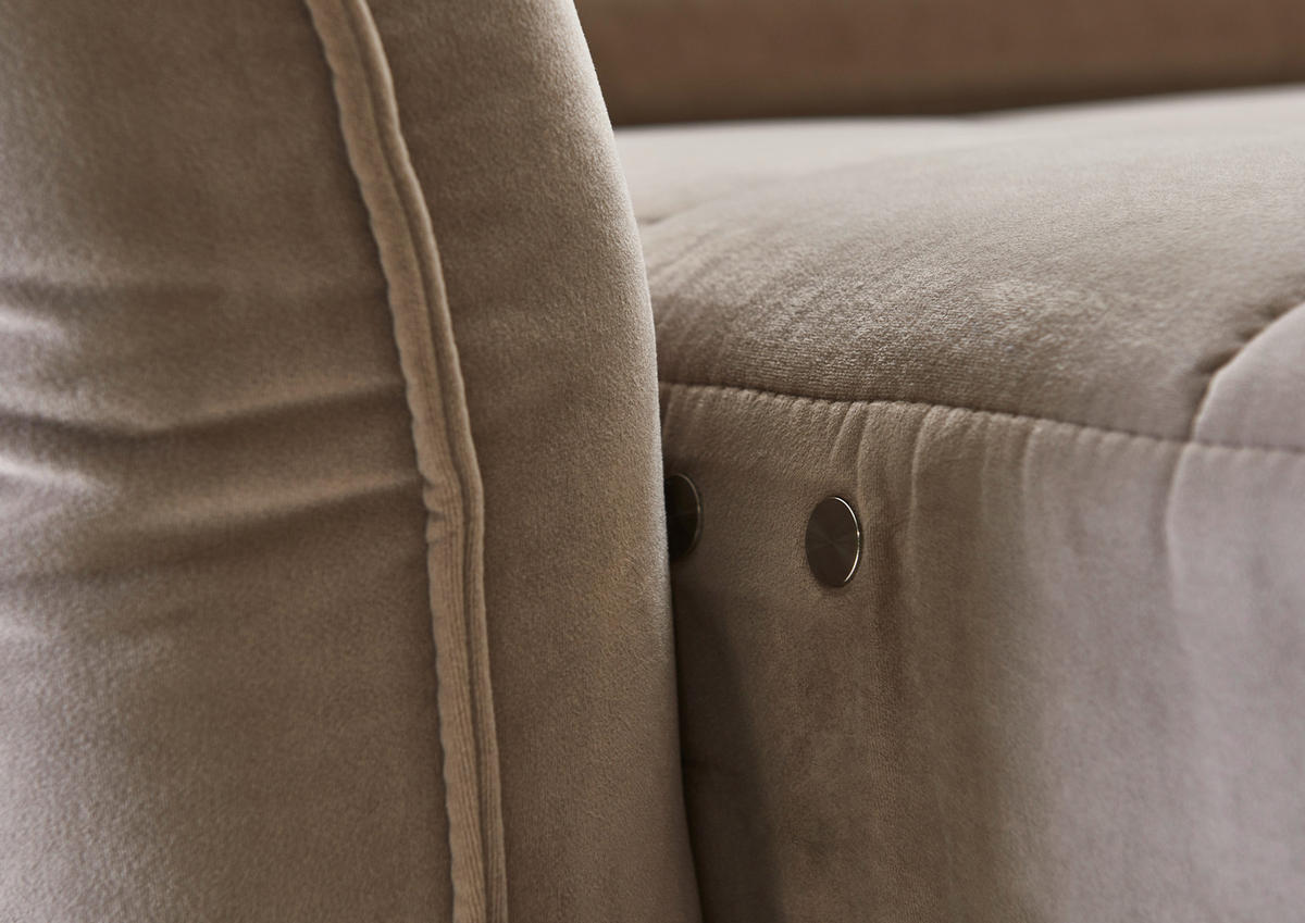 SOFFA i textil ljusgrå  - ljusgrå/svart, Klassisk, metall/textil (311/84/178cm) - Beldomo Style