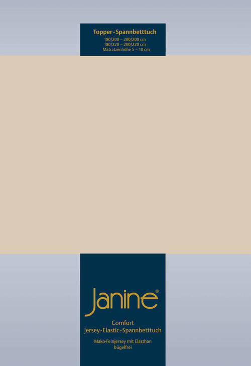 TOPPER-SPANNBETTTUCH Jersey  - Sandfarben, Basics, Textil (100/200/10cm) - Janine