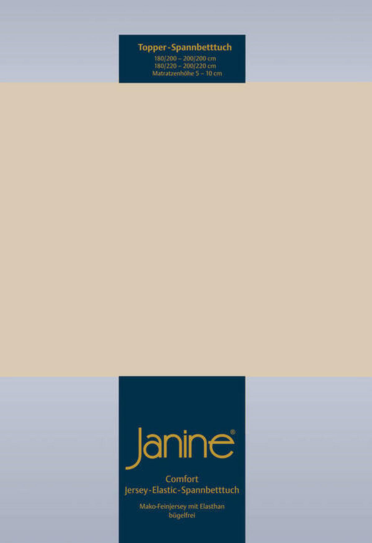 TOPPER-SPANNBETTTUCH Jersey  - Sandfarben, Basics, Textil (100/200/10cm) - Janine