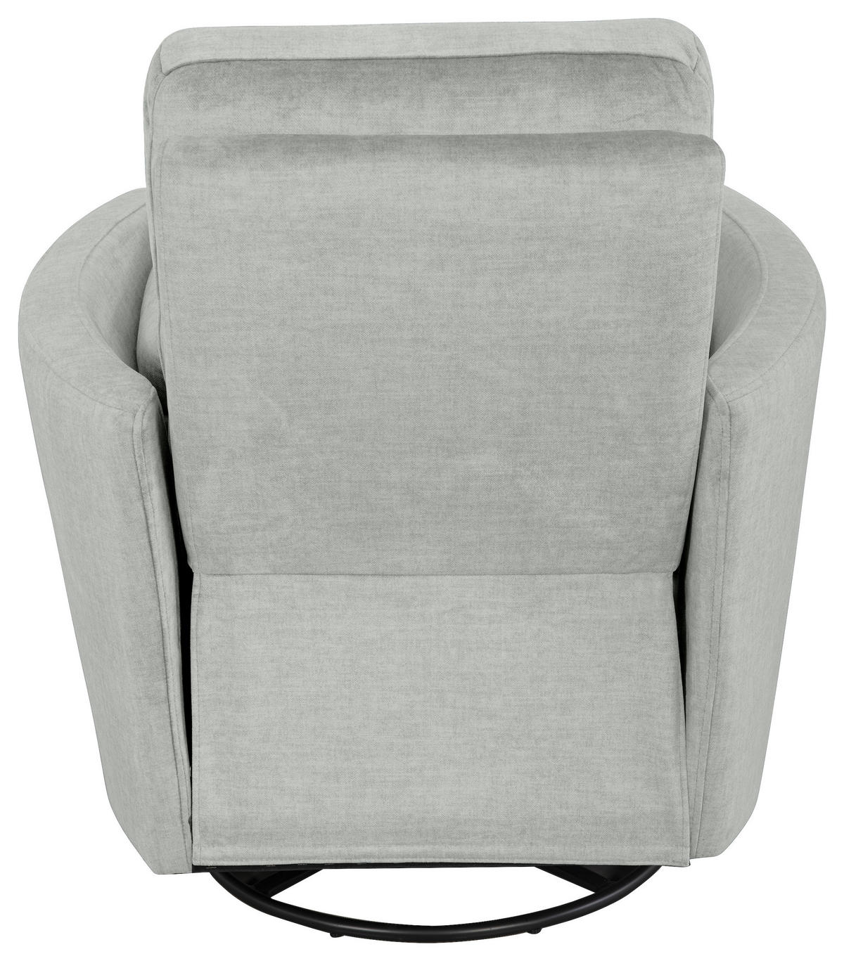 FERNSEHSESSEL  mit Zierkissen Webstoff Grau  - Schwarz/Grau, MODERN, Textil/Metall (91,4/101,6/96,5cm) - Livetastic