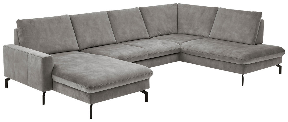 SJEDEĆA GARNITURA tekstil  srebrne boje   - srebrne boje, Moderno, tekstil (179/333/220cm) - Beldomo System