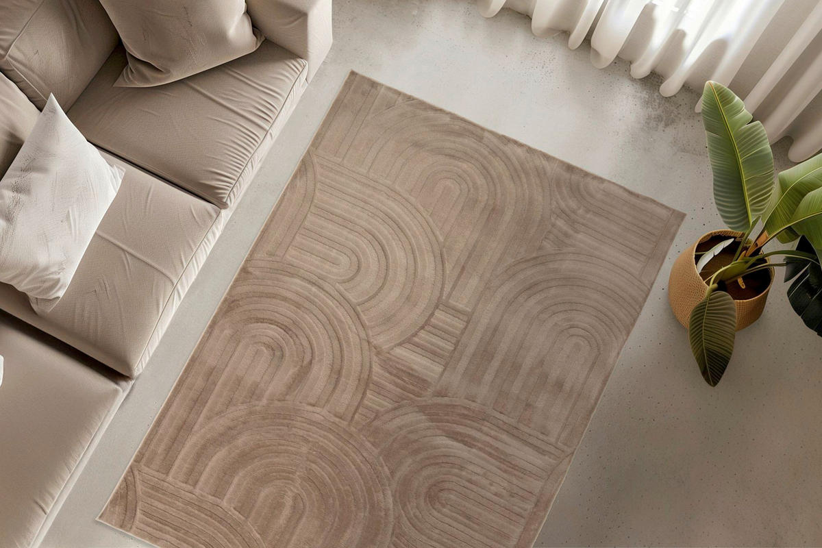 FLACHWEBETEPPICH 160/230 cm My Interstellar Taupe  - Taupe, Design, Textil (160/230cm) - Obsession