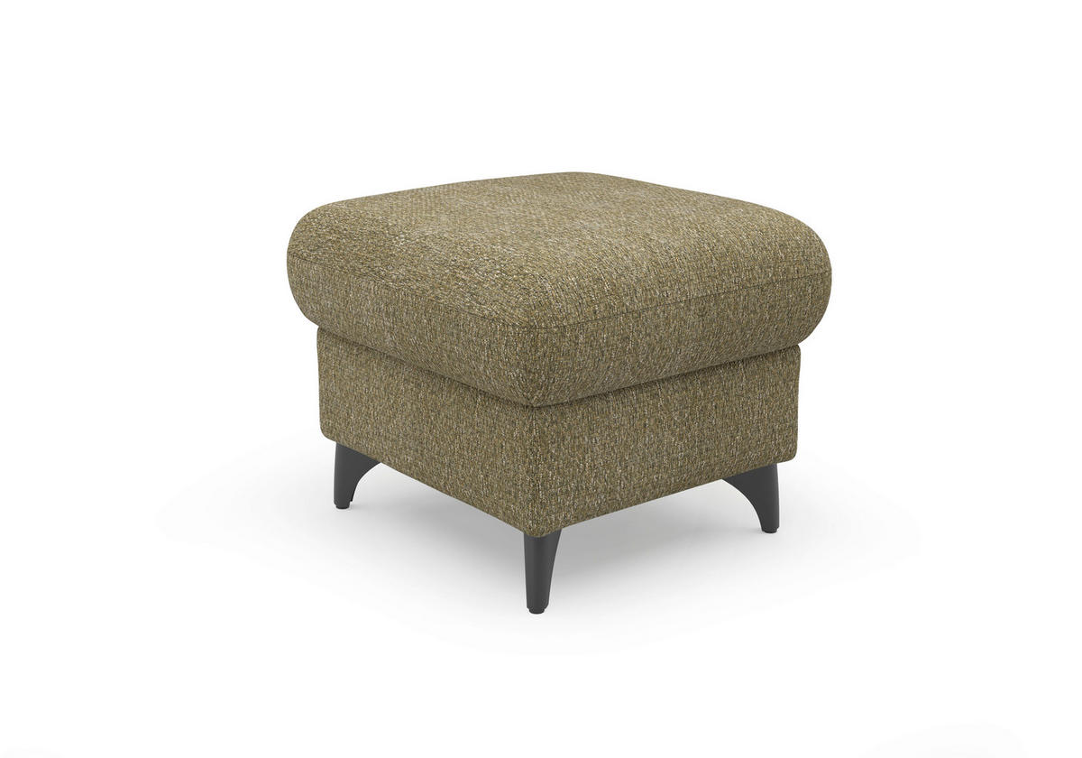 HOCKER in Textil Olivgrün  - Schwarz/Olivgrün, KONVENTIONELL, Textil/Metall (58/48/58cm) - Sit & More