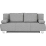 SCHLAFSOFA  in Flachgewebe Hellgrau  - Chromfarben/Hellgrau, Design, Textil/Metall (197/88/89cm) - Xora