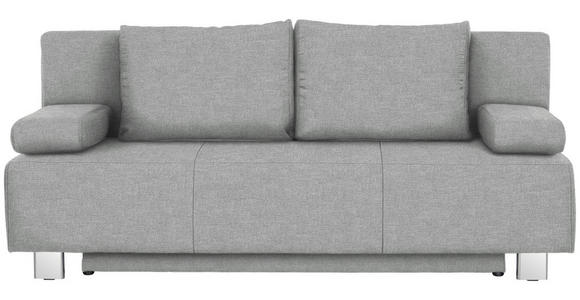 SCHLAFSOFA  in Flachgewebe Hellgrau  - Chromfarben/Hellgrau, Design, Textil/Metall (197/88/89cm) - Xora