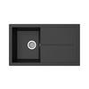 SPÜLE 17501000860500700-83  - Schwarz, Basics, Glas/Kunststoff (86/21,4/50cm) - Respekta