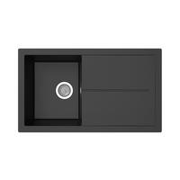 SPÜLE 17501000860500700-83  - Schwarz, Basics, Glas/Kunststoff (86/21,4/50cm) - Respekta