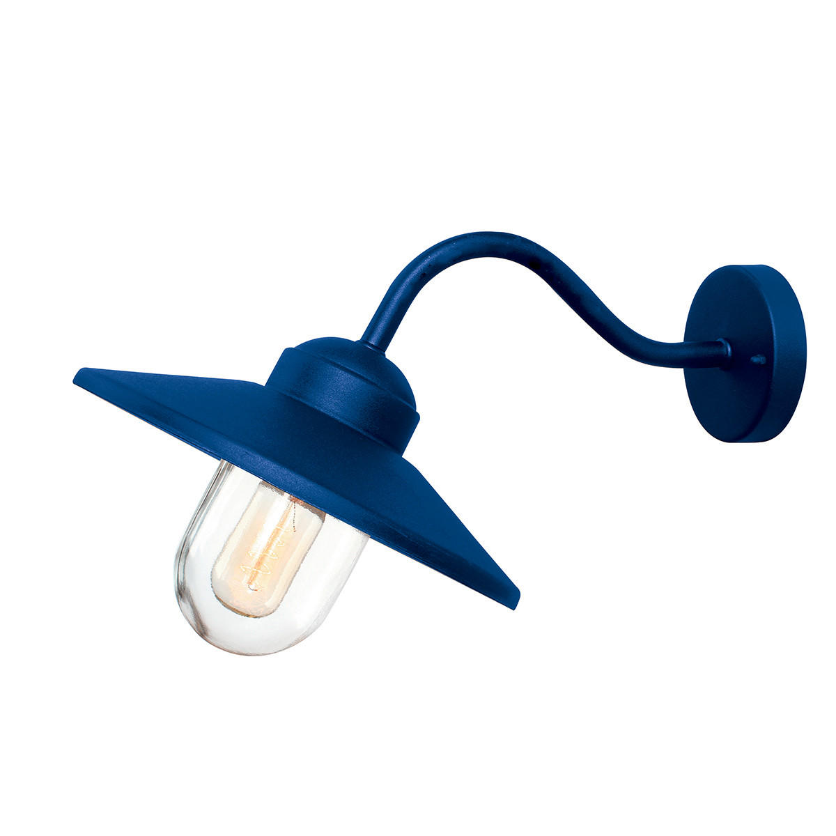 AUSSENWANDLEUCHTE - Blau, Konventionell, Glas/Metall (42/27.5/25.5cm)