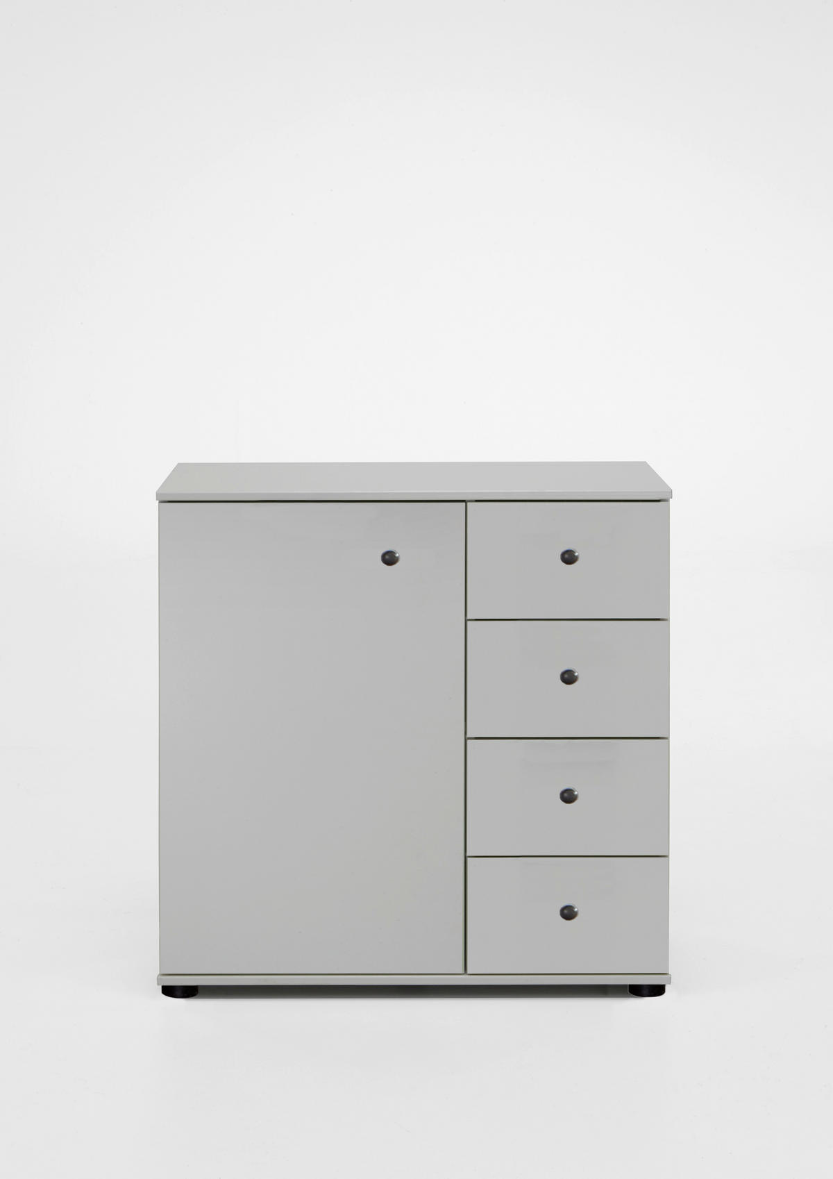 SIDEBOARD  130/83/41 cm 4 Schublade(n)  - Schwarz/Weiß, KONVENTIONELL, Holzwerkstoff/Kunststoff (130/83/41cm) - Boxxx