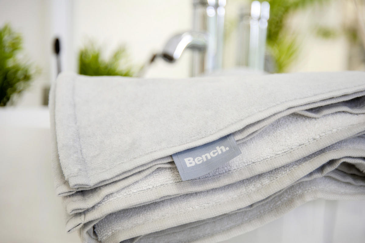 STRANDTUCH Weiß, Grau 80/180 cm  - Weiß/Grau, KONVENTIONELL, Textil (80/180cm) - Bench
