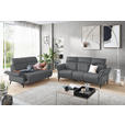 2-SITZER-SOFA in Mikrofaser Grau  - Schwarz/Grau, KONVENTIONELL, Textil/Metall (178/103/95cm) - Dieter Knoll