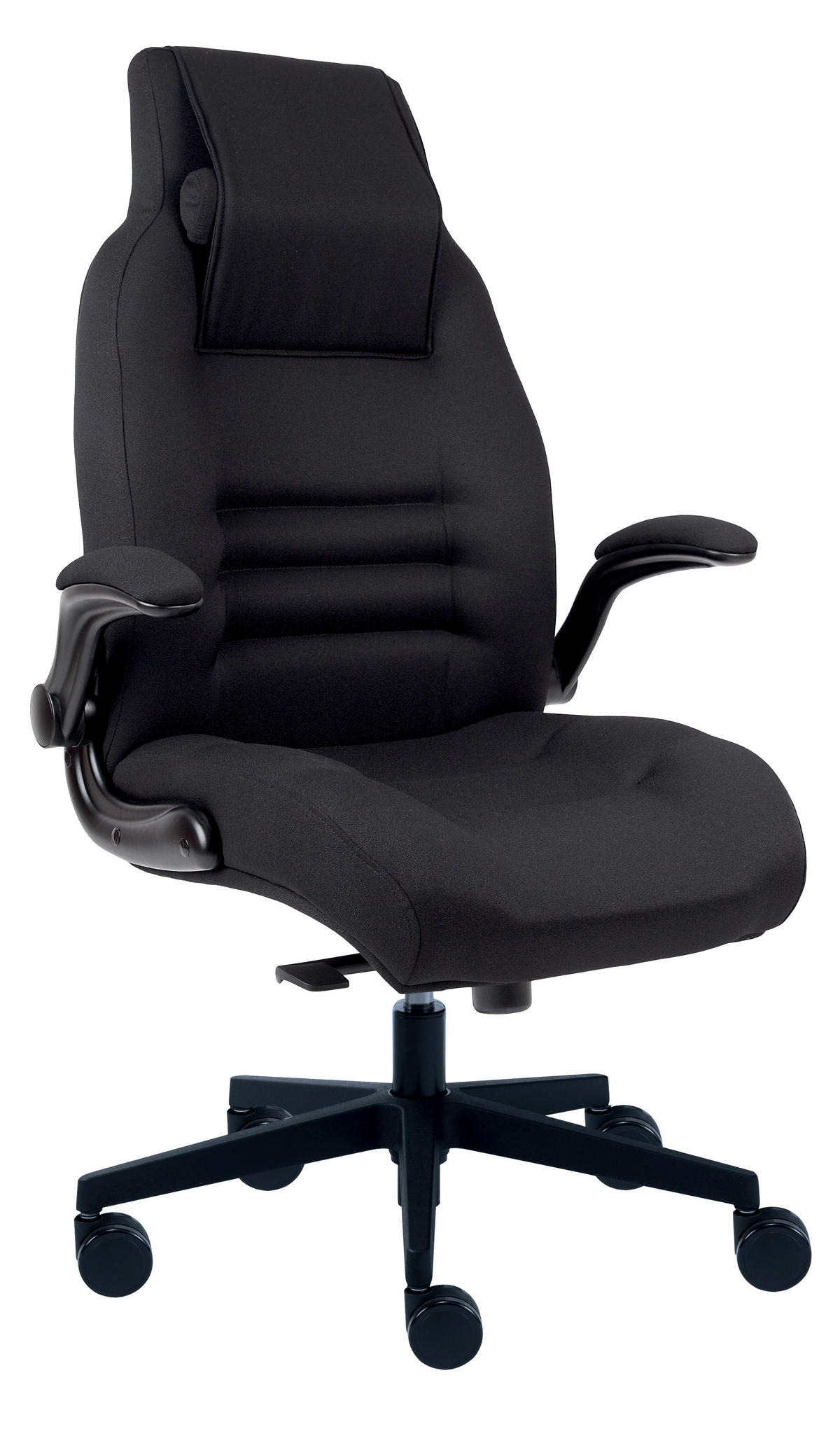 KANCELÁŘSKÉ KŘESLO, černá - černá, Design, textil/plast (55/104-110/64cm) - Venda