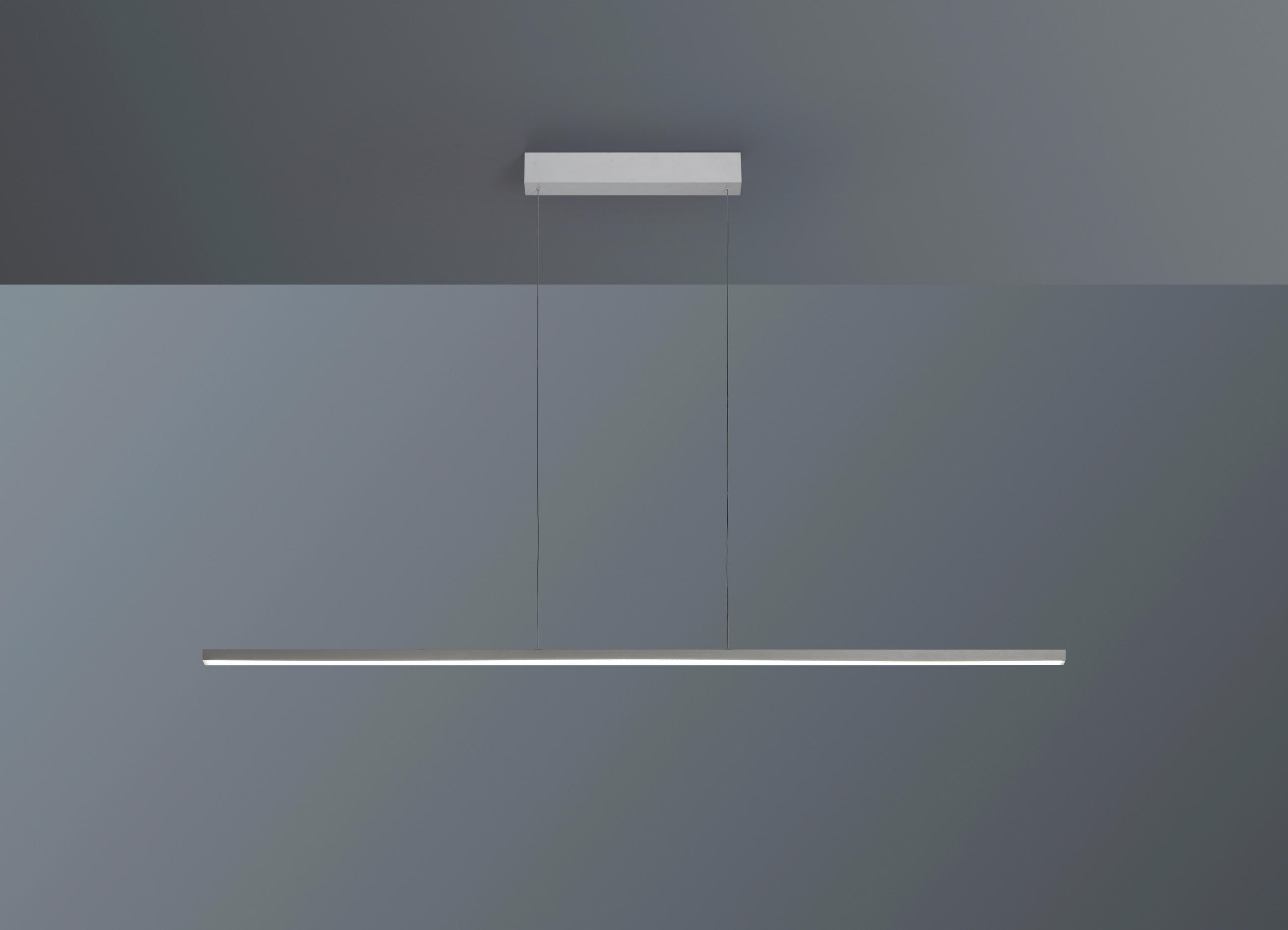 LED-PENDELLEUCHTE Smart 150/5/140 cm   - Alufarben, Design, Metall (150/5/140cm) - BOPP