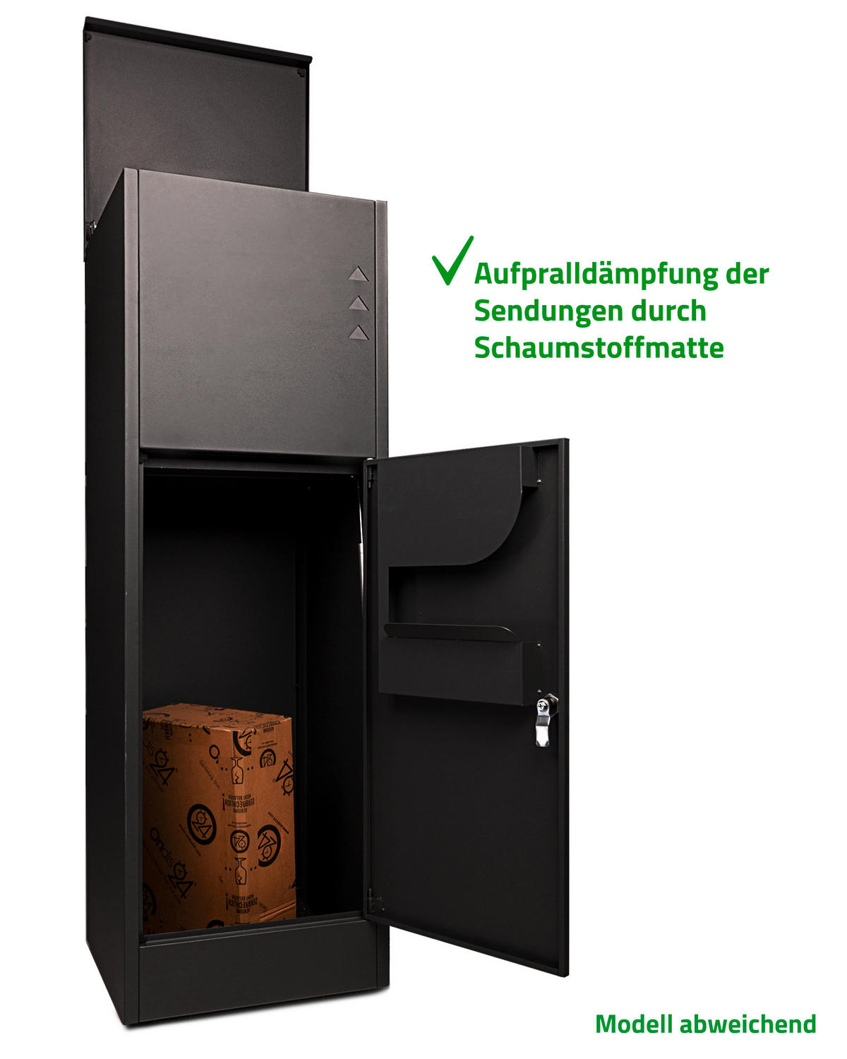 PAKETBOX 39,5/118,5/38,5 cm  - Schwarz, Basics, Metall (39,5/118,5/38,5cm)