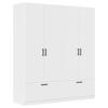 KLEIDERSCHRANK in Weiss  - Weiss/Grau, Basics, Holzwerkstoff/Metall (181/210/54cm) - Boxxx