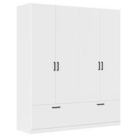 KLEIDERSCHRANK in Weiss  - Weiss/Grau, Basics, Holzwerkstoff/Metall (181/210/54cm) - Boxxx