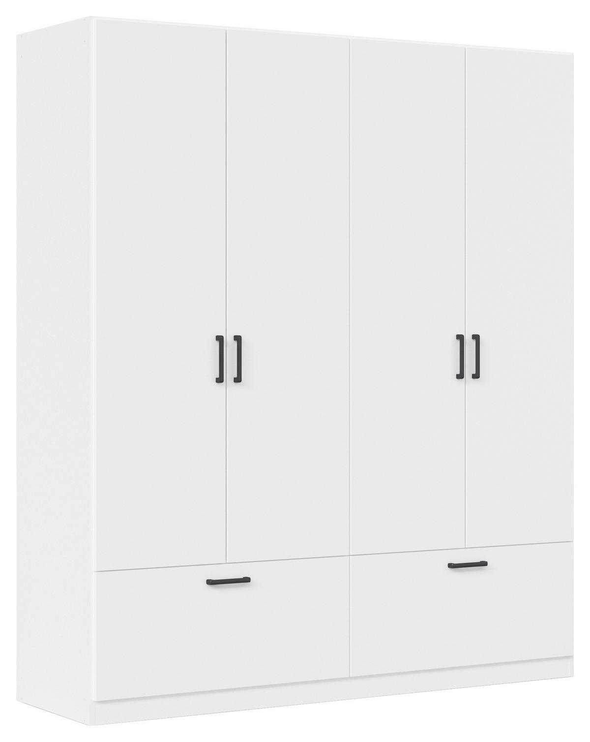 KLEIDERSCHRANK in Weiss  - Weiss/Grau, Basics, Holzwerkstoff/Metall (181/210/54cm) - Boxxx