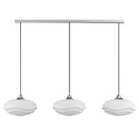 HÄNGELEUCHTE Sand 120/30/120 cm   - Chromfarben/Weiß, Design, Glas/Metall (120/30/120cm) - Brilliant