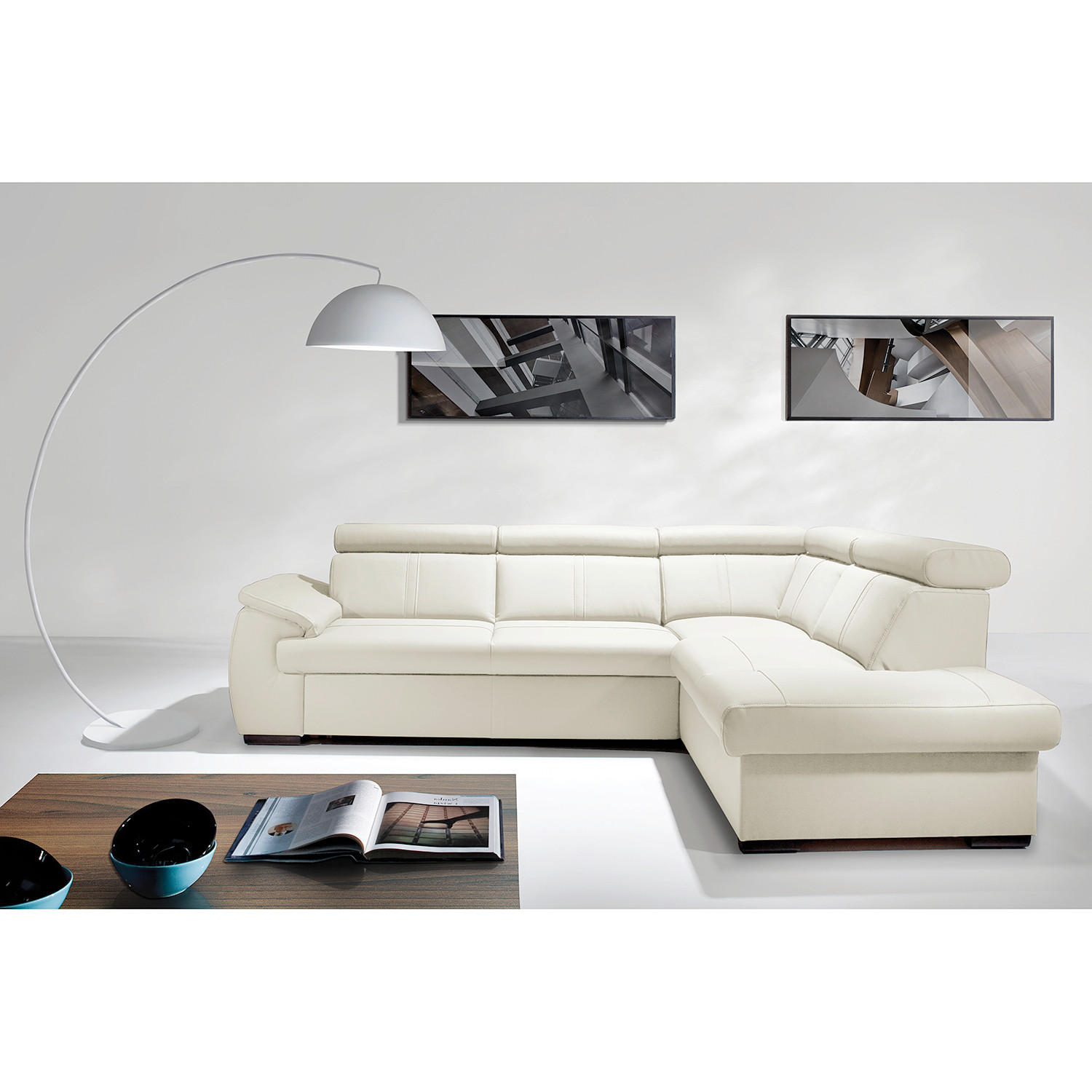 Livetastic Ecksofa Weiß 265x211 cm
