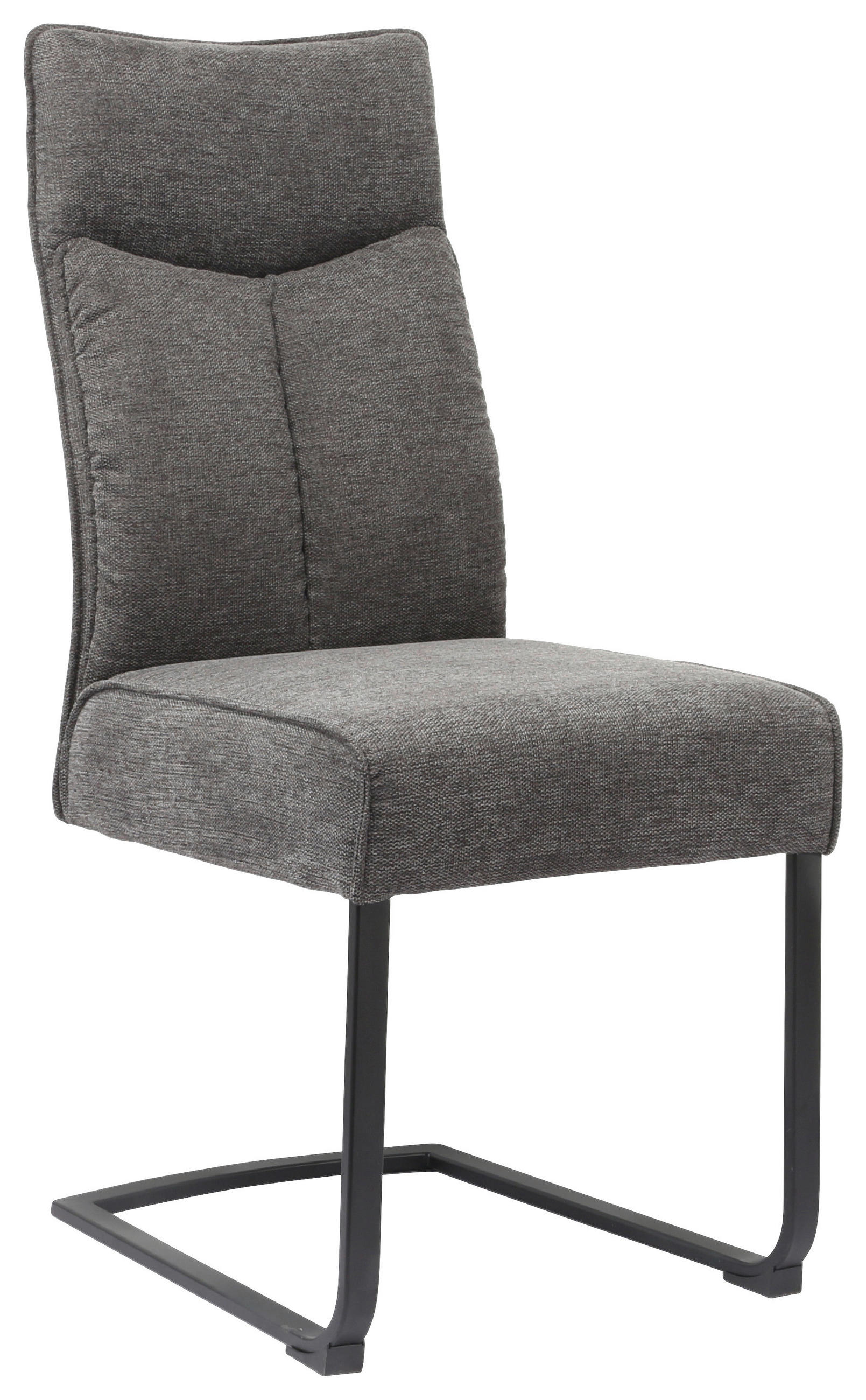 SCHWINGSTUHL  in Eisen Webstoff  - Schwarz/Grau, Design, Textil/Metall (44/102/64cm) - Novel