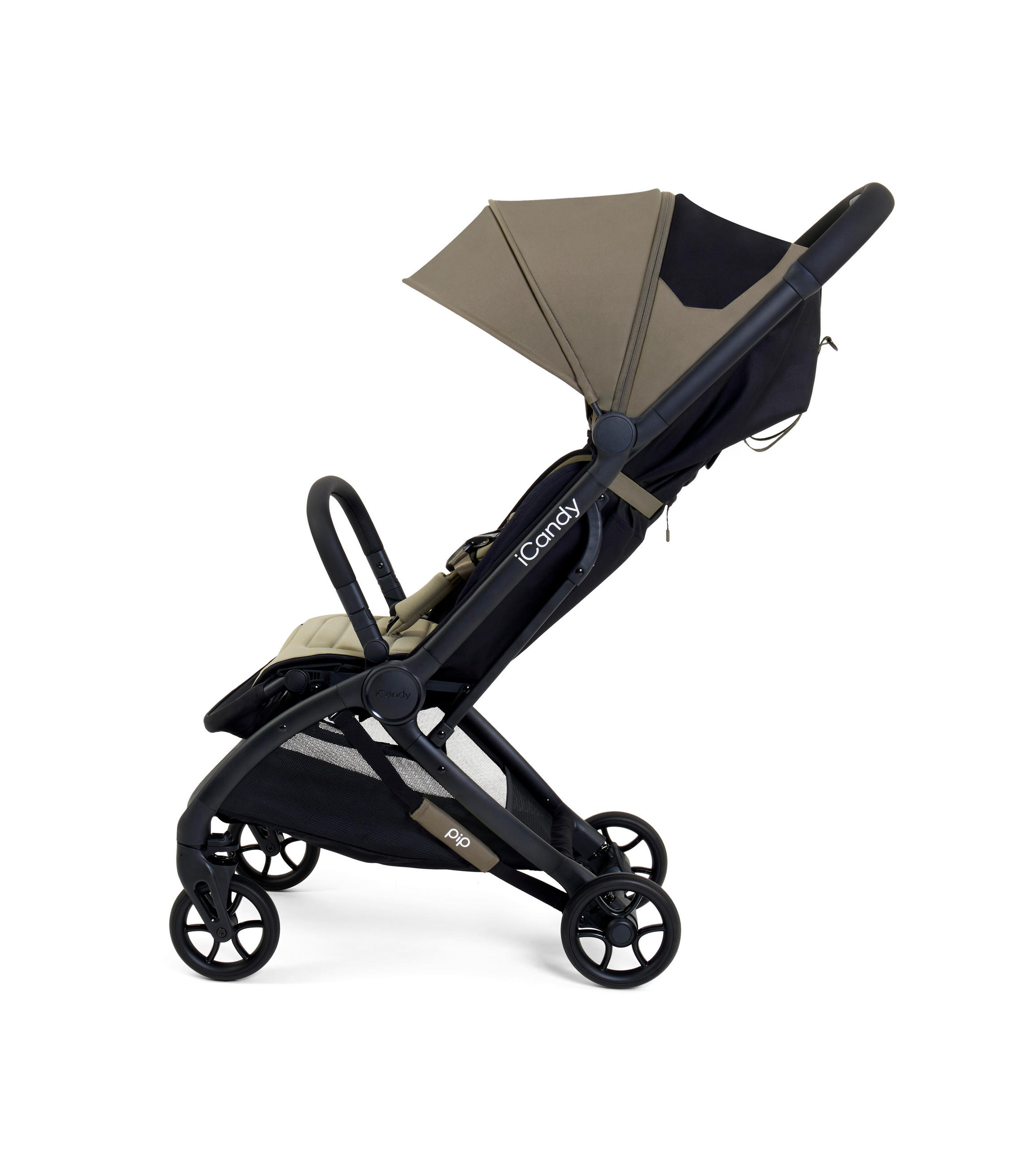 KIŠOBRAN KOLICA  PIP  - boje kadulje/crna, Basics, tekstil/metal (104.5/44/67cm) - ICANDY