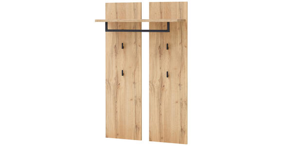 GARDEROBE 5-teilig  in 247/202/38 cm  - Eichefarben/Anthrazit, Basics, Glas/Holzwerkstoff (247/202/38cm) - Xora