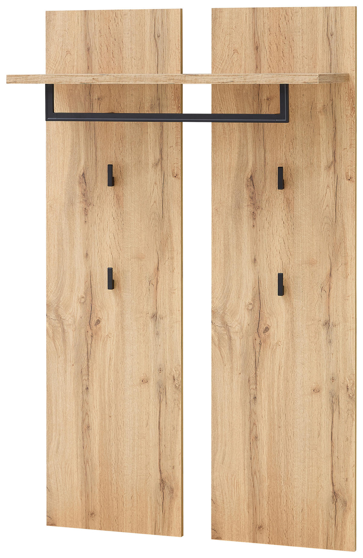 GARDEROBE 5-teilig  in 247/202/38 cm  - Eichefarben/Anthrazit, Basics, Glas/Holzwerkstoff (247/202/38cm) - Xora
