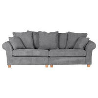 BIG SOFFA i manchester antracit  - antracit/ekfärgad, Lifestyle, trä/textil (264/70/111cm) - Livetastic