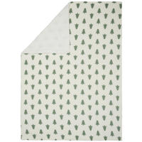 MEHKA ODEJA 150/200 cm zelena, bela  - zelena/bela, Konvencionalno, tekstil (150/200cm) - X-Mas