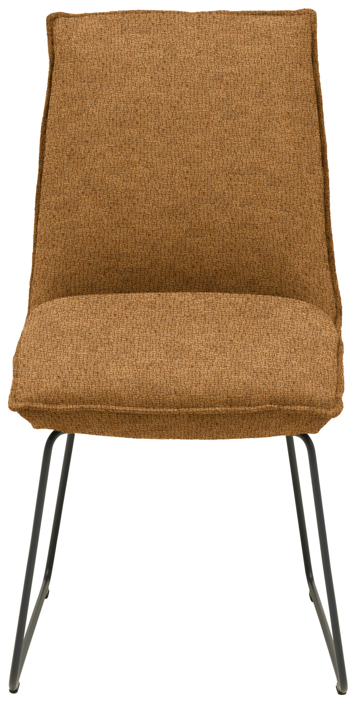 STUHL  Stoff-/Lederauswahl Webstoff  - Cognac/Graphitfarben, Design, Textil/Metall (52/85/66cm) - Cassando