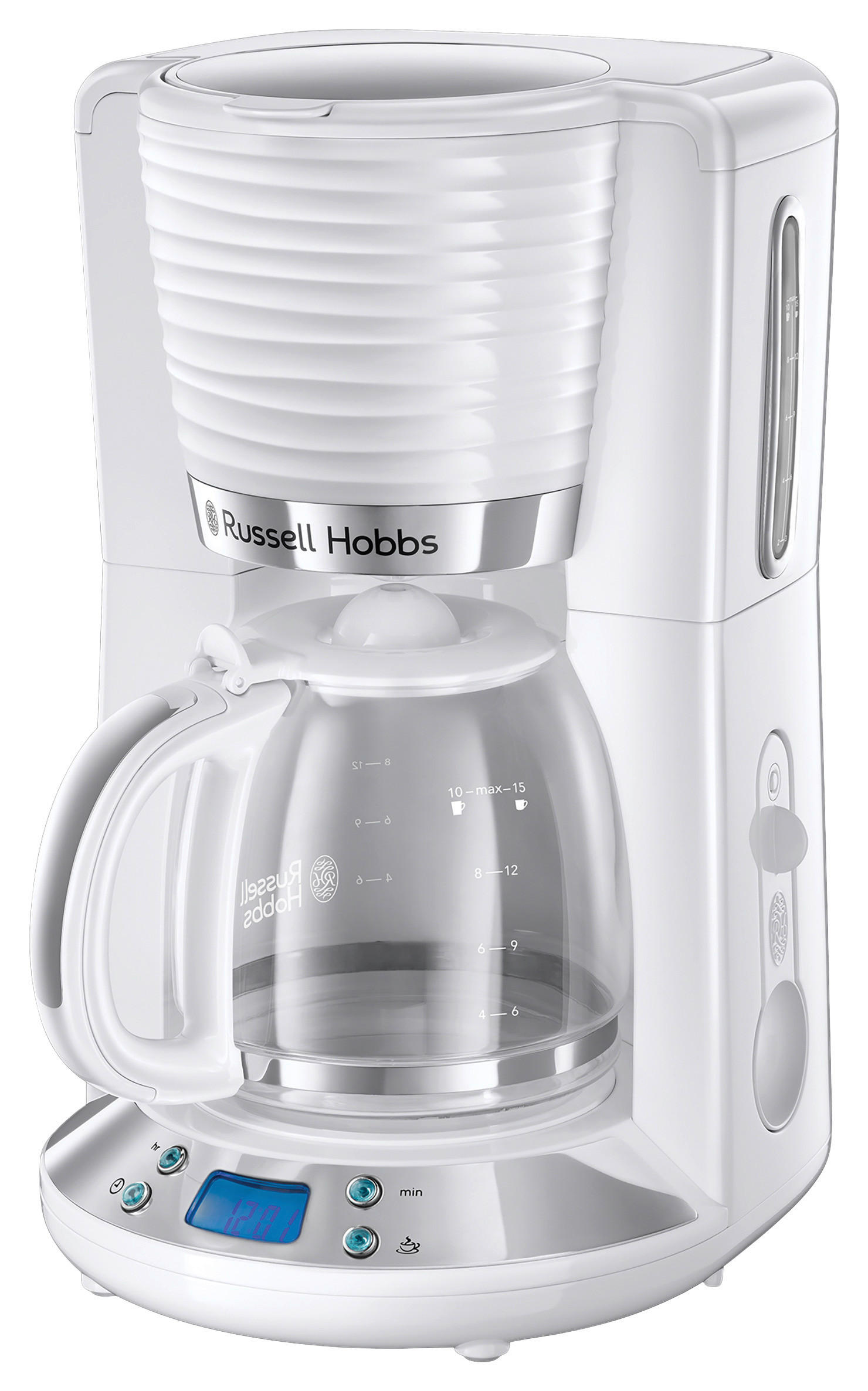 FILTERKAFFEEMASCHINE Inspire White 24390-56  - Weiß, Basics, Glas/Kunststoff (23,7/34,9/21,2cm) - Russell Hobbs