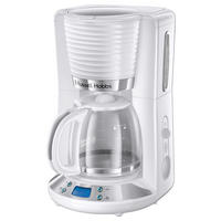 FILTERKAFFEEMASCHINE Inspire White 24390-56  - Weiß, Basics, Glas/Kunststoff (23,7/34,9/21,2cm) - Russell Hobbs