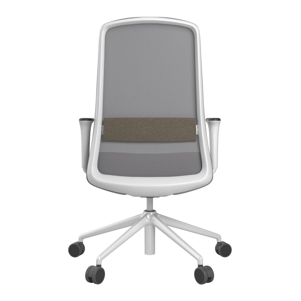 DREHSTUHL Braun, Grau, Weiß  - Braun/Weiß, MODERN, Kunststoff/Textil (70/103-115/70cm)