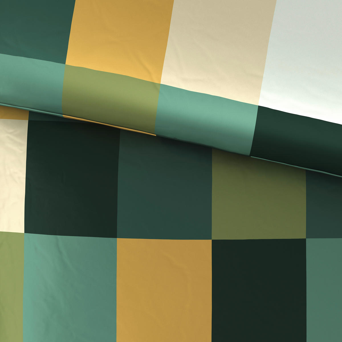 BETTWÄSCHE Satin 155/220 cm  - Grün, Textil (155/220cm) - Novel