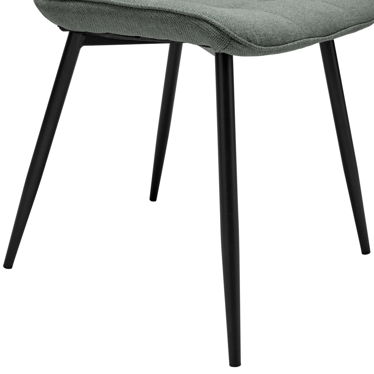 STUHL Webstoff Grün Pappel Sperrholz  - Schwarz/Grün, LIFESTYLE, Holz/Textil (47/82/59cm) - Livetastic