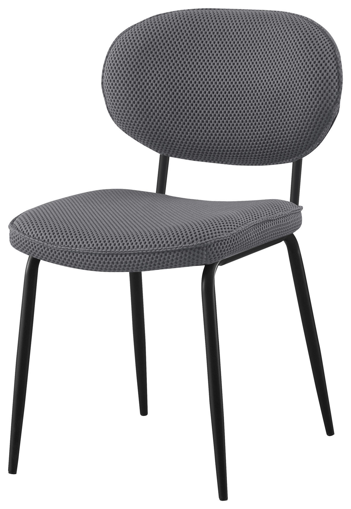 STOL, kovina, tekstil črna, temno siva  - temno siva/črna, Konvencionalno, kovina/tekstil (45/85/46cm) - Boxxx