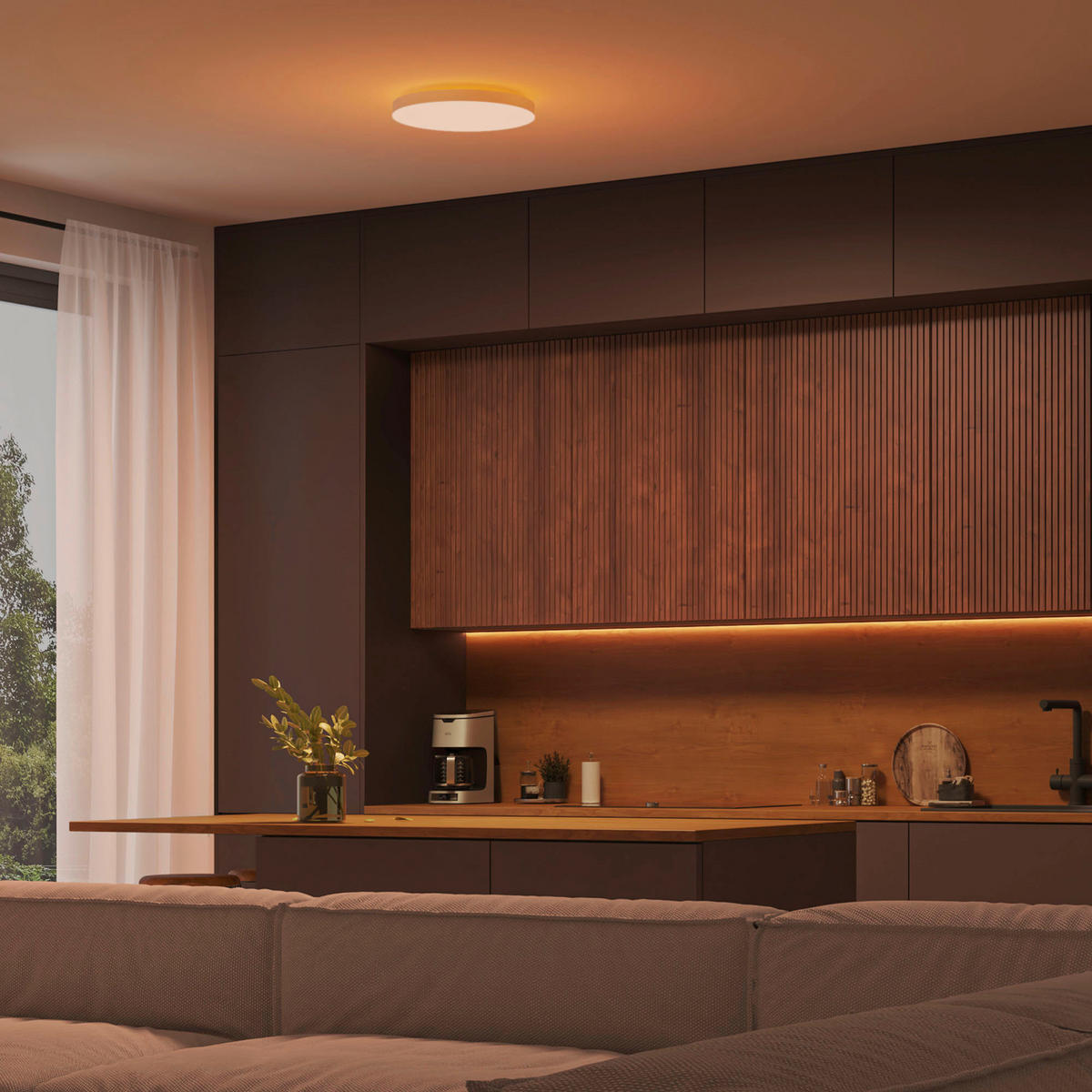 LED-DECKENLEUCHTE  39,5/5 cm    - Weiss, Basics, Metall (39,5/5cm) - Philips HUE
