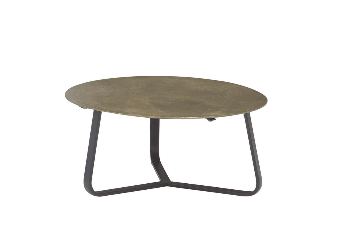 COUCHTISCH in Metall 75/75/34 cm  - Goldfarben/Schwarz, KONVENTIONELL, Metall (75/75/34cm) - MID.YOU