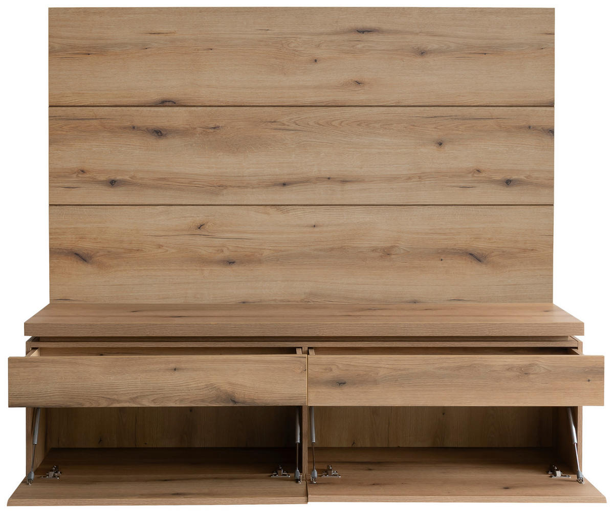 WOHNWAND  Eichefarben 180/164/40 cm  - Eichefarben, Design, Holzwerkstoff (180/164/40cm) - Livetastic