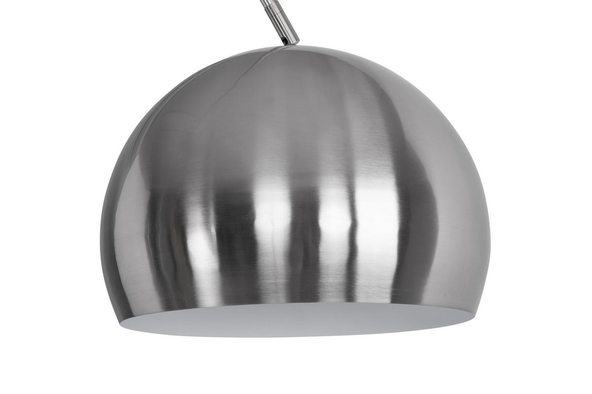 BOGENLEUCHTE 170/39/190-205 cm    - Nickelfarben, Design, Metall (170/39/190-205cm) - Novel