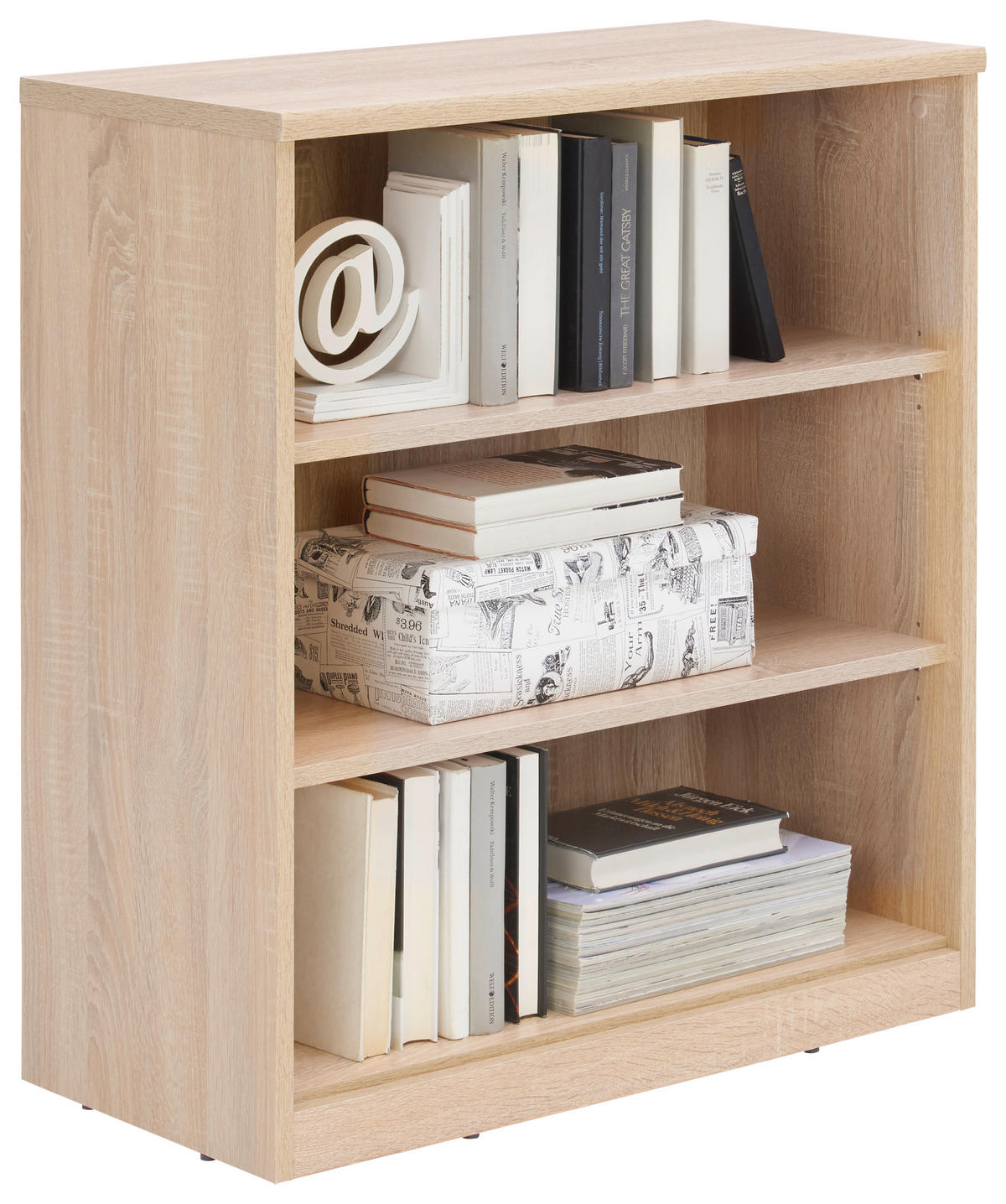 REGAL  72/84/36 cm Sonoma Eiche  - Schwarz/Sonoma Eiche, KONVENTIONELL, Holzwerkstoff (72/84/36cm) - Xora