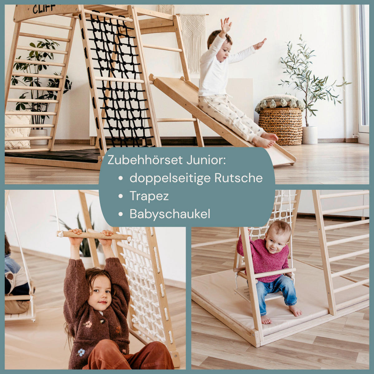 KLETTERGERÜST ZUBEHÖR - Birkefarben, Basics, Holz (112cm) - CLIFF