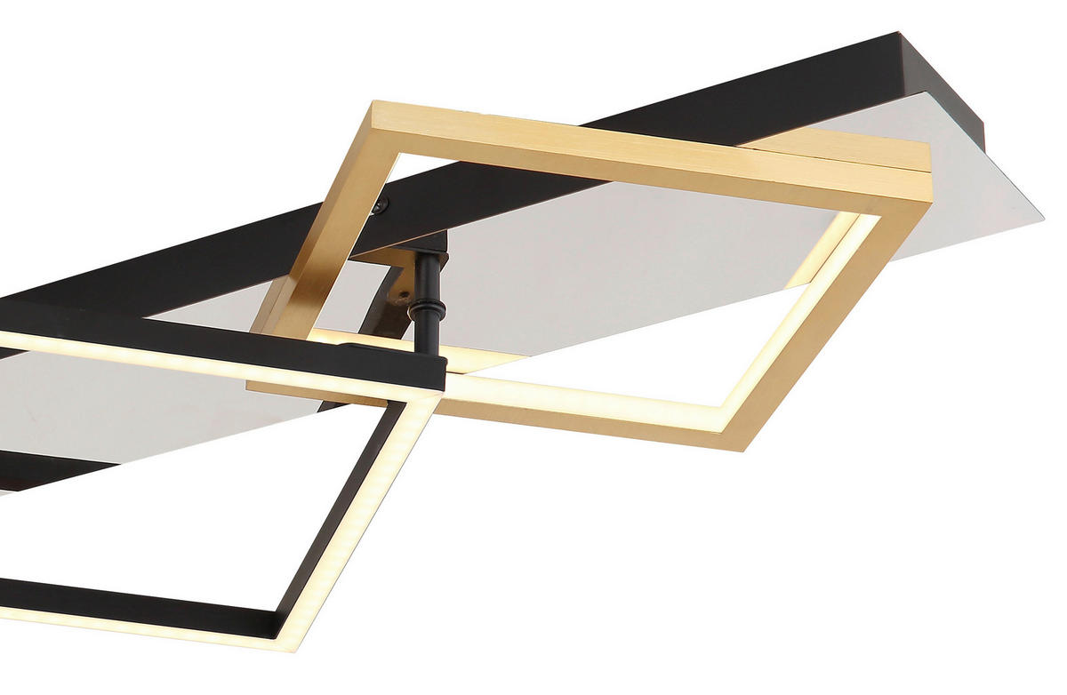 STROPNA LED-SVETILKA   //3000 K/230 V/ - zlate barve/črna, Design, kovina/umetna masa (104,5/35,5/7cm) - Globo