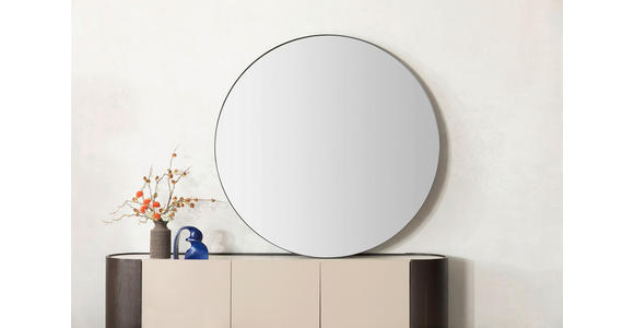 WANDSPIEGEL Schwarz  - Schwarz, Trend, Glas/Holzwerkstoff (60/60/4cm) - Landscape